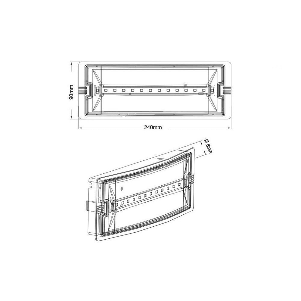 LAMPADA LED DI EMERGENZA ANTI BLACKOUT 1.5W IP65 LUCE 6500K LT-49312
