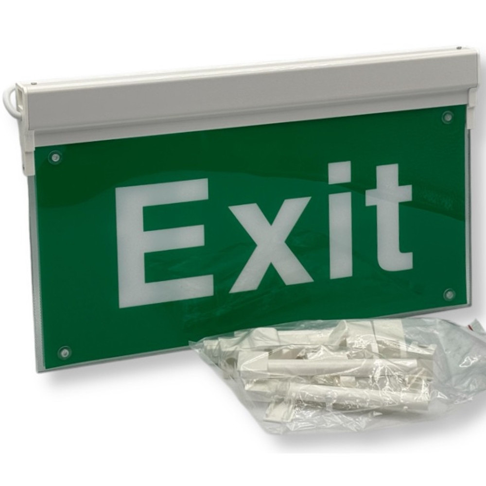 LAMPADA LED D'EMERGENZA ANTI BLACKOUT SCRITTA EXIT LUCE 6500K LT-45338