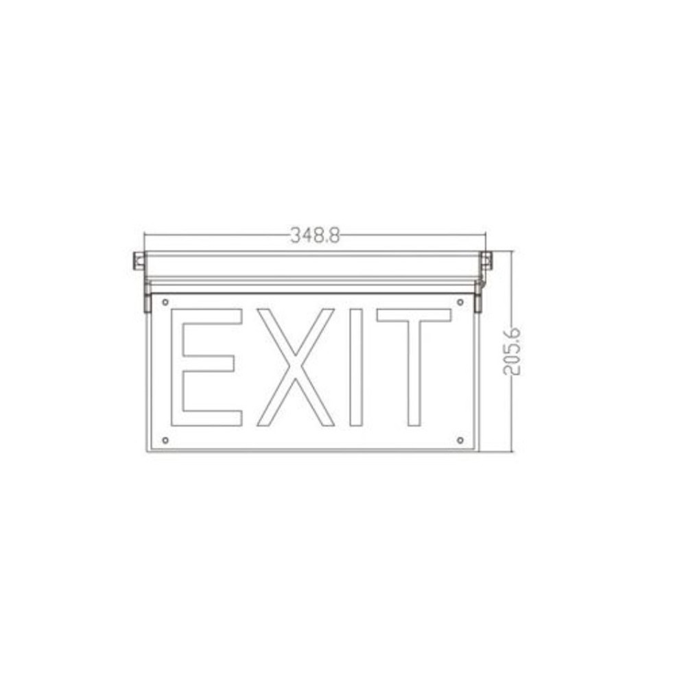 LAMPADA LED D'EMERGENZA ANTI BLACKOUT SCRITTA EXIT LUCE 6500K LT-45338