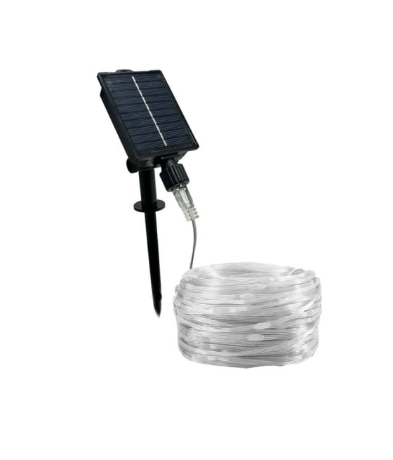 STRISCIA LUMINOSA LED 30MT PANNELLO SOLARE PICCHETTO DECORAZIONI KYP-30