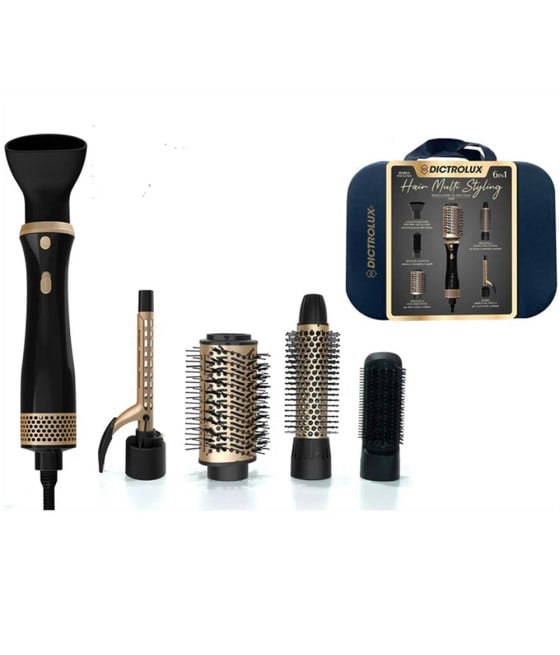 KIT SPAZZOLA PHON MULTIUSO MODELLANTE AD ARIA CALDA 6IN1 700W VALIGETTA
