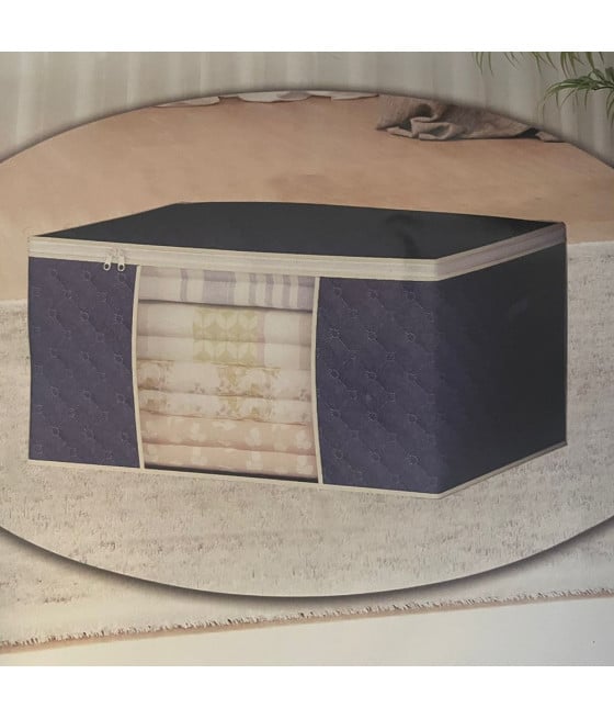 SCATOLE PER ARMADIO SALVASPAZIO PER VESTITI ABITI 60X40X35CM FINESTRA