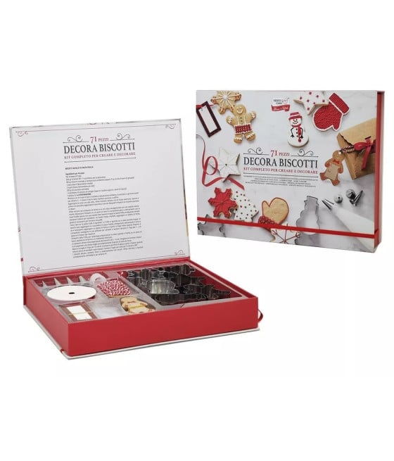 SET DECORA BISCOTTI NATALIZI 71PZ CUCINA DECORAZIONI ADDOBBI CASA DOLCI