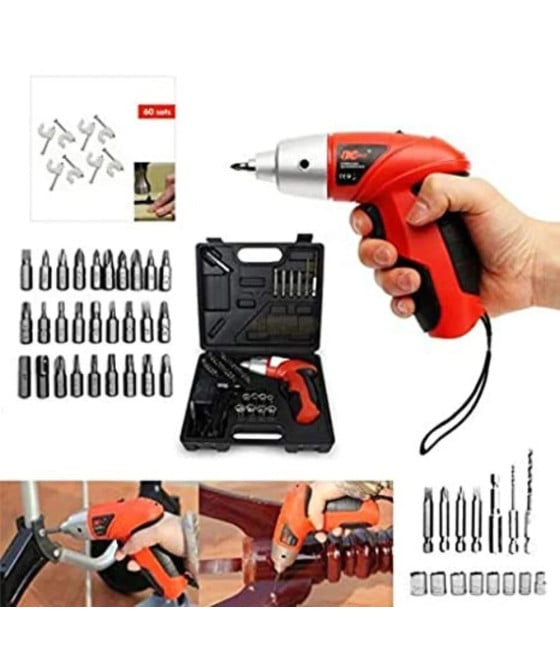 AVVITATORE CACCIAVITE ELETTRICO A BATTERIA TRAPANO 38 PUNTE TORCIA LED
