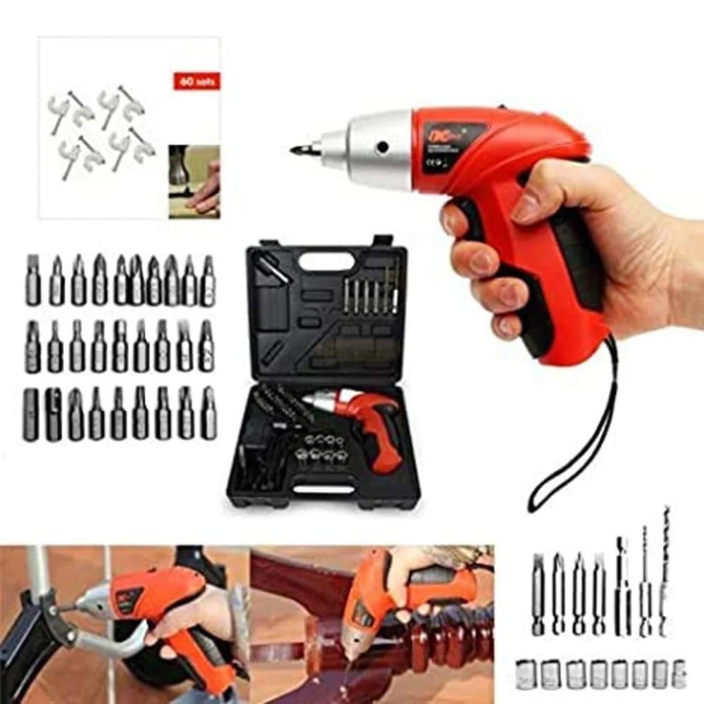 AVVITATORE CACCIAVITE ELETTRICO A BATTERIA TRAPANO 38 PUNTE TORCIA LED