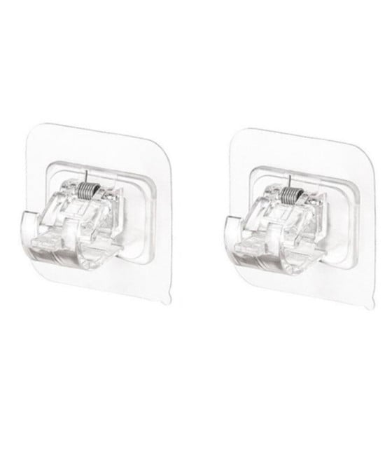 GANCI TRASPARENTI SENZA FORARE PVC AUTOADESIVE TENDE PORTASCIUGAMANI