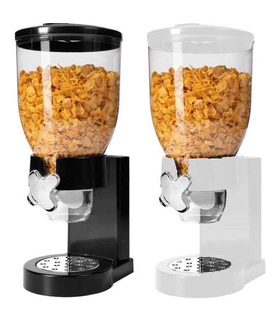 DISPENSER CEREALI 2LT CONTENITORE EROGARE ALIMENTI MANOPOLA DOSATRICE
