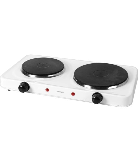 FORNELLO DOPPIA PIASTRA GHISA ELETTRICA Ø15,5-18,5CM 2 TERMOSTATI 2500W