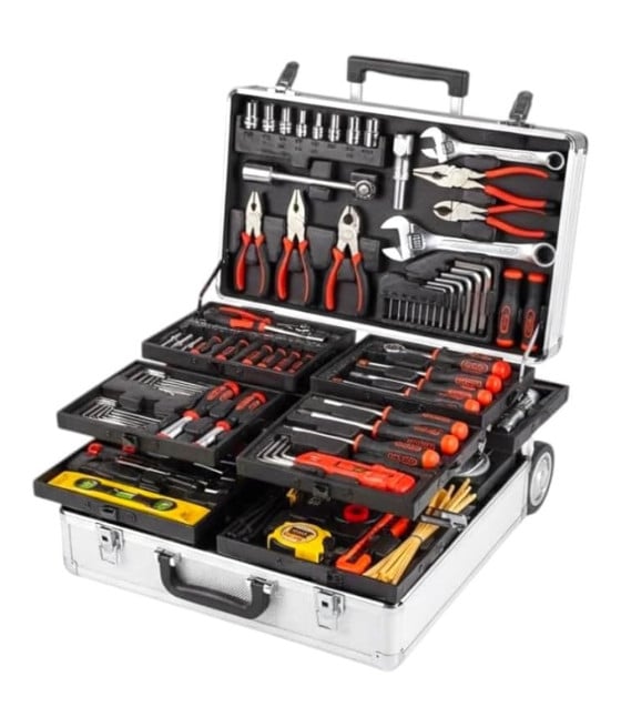 KIT ATTREZZI VALIGETTA PROFESSIONALE 799PZ CON RUOTE COMPLETO FAI DA TE