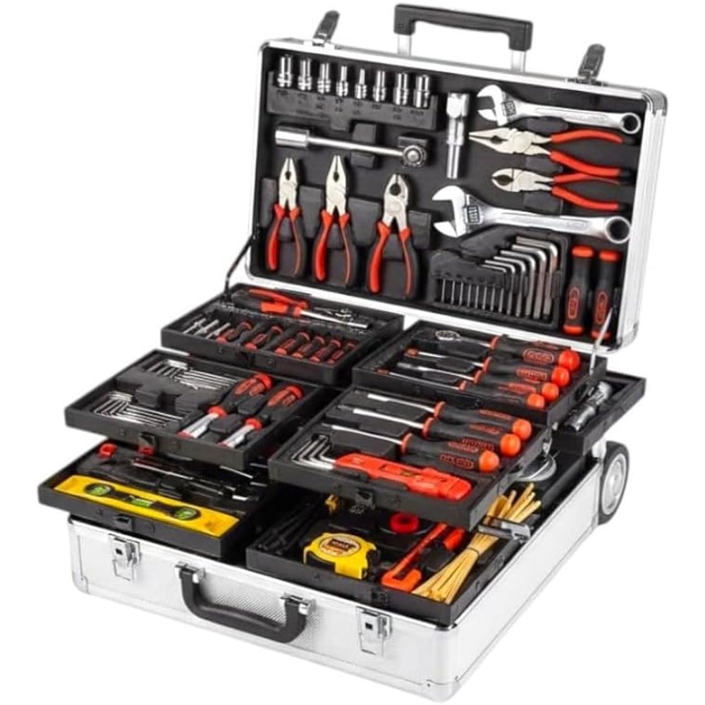 KIT ATTREZZI VALIGETTA PROFESSIONALE 799PZ CON RUOTE COMPLETO FAI DA TE