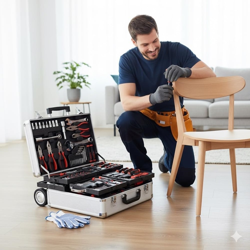 KIT ATTREZZI VALIGETTA PROFESSIONALE 799PZ CON RUOTE COMPLETO FAI DA TE