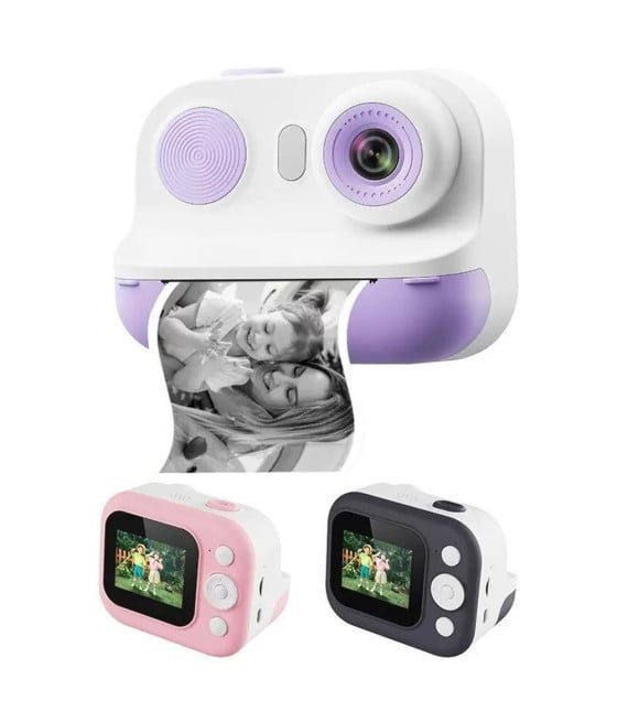 FOTOCAMERA PORTATILE STAMPA ISTANTANEA BAMBINI SCHERMO LED ZOOM DIGITALE 6X