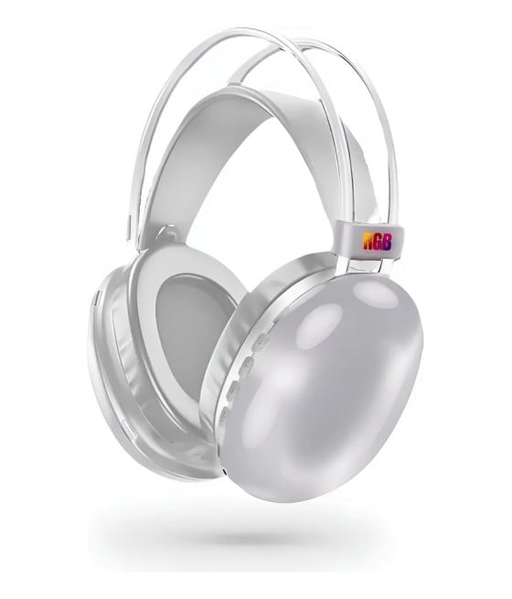 CUFFIE WIRELESS RICARICABILE BLUETOOTH LUCI RGB LED MUSICA SMARTPHONE
