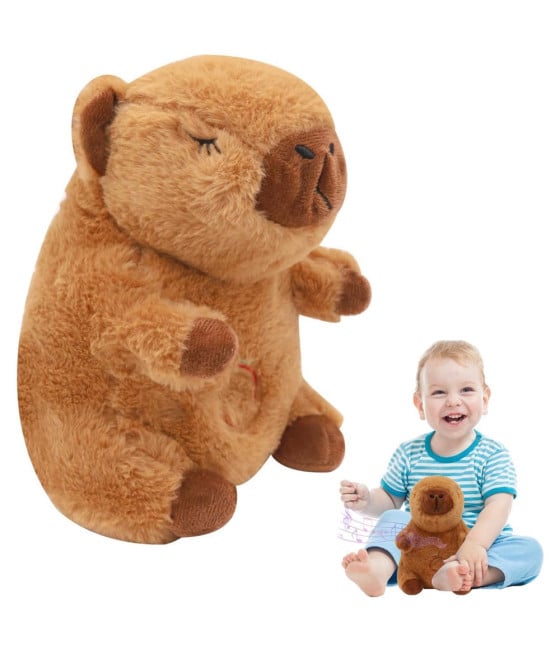 PELUCHE CAPIBARA CHE RESPIRA MOVIMENTO CON LUCI MUSICA BAMBINI MORBIDO