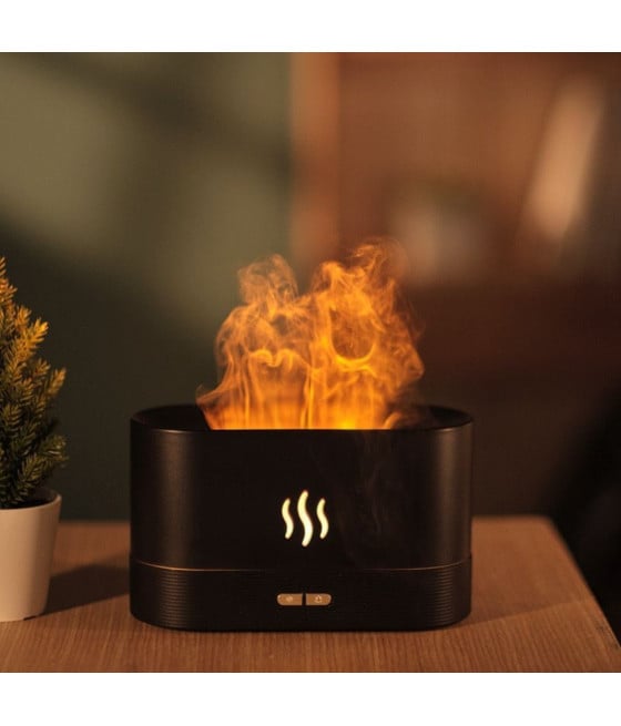 DIFFUSORE UMIDIFICATORE A NEBBIA LUCE EFFETTO FIAMMA SUPER SILENZIOSO