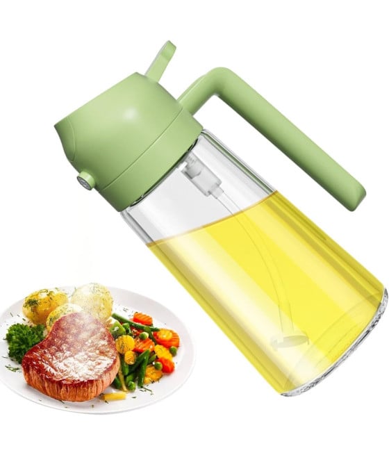 SET DISPENSER DOSATORE OLIERA SPRUZZATORE OLIO 3 CONTENITORI CONDIMENTI