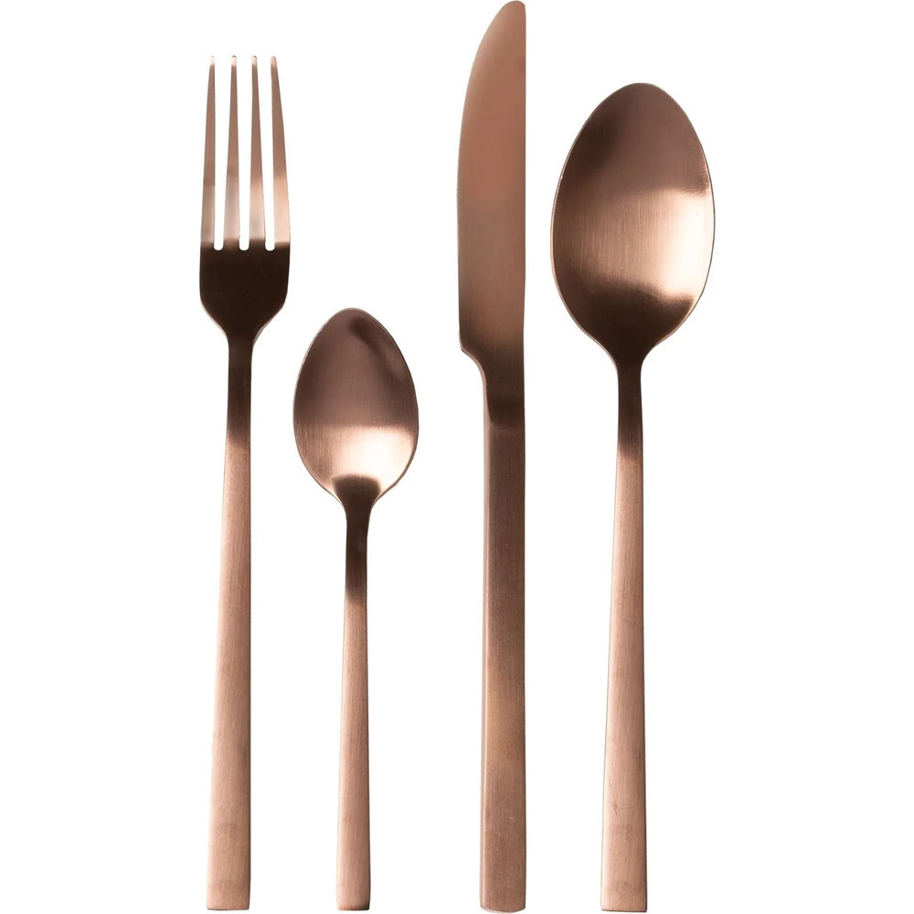 SET SERVIZIO DI POSATE IN ACCIAIO INOX BRONZO SATINATO DA 24PZ