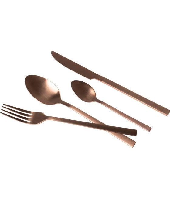 SET SERVIZIO DI POSATE IN ACCIAIO INOX BRONZO SATINATO DA 24PZ