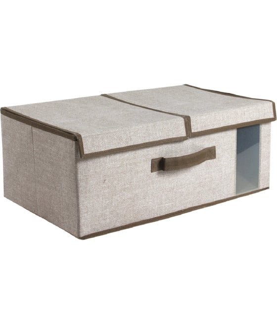 CONTENITORE SALVASPAZIO RIPIEGABILE 2 APERTURE FINESTRA 50X30X20CM