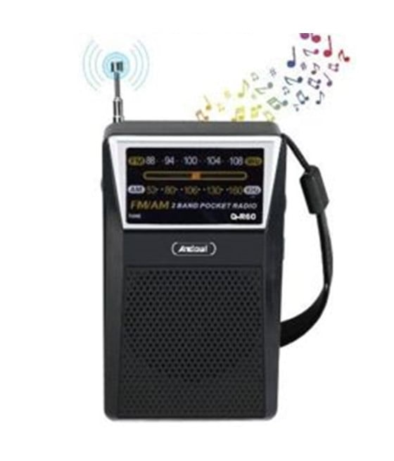 MINI RADIO PORTATILE TASCABILE FUNZIONI AM/FM Q-R60 ANTENNA TELESCOPICA