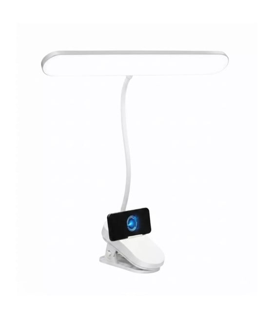LAMPADA DA SCRIVANIA LED RICARICABILE CLIP BRACCIO REGOLABILE Q-LED821