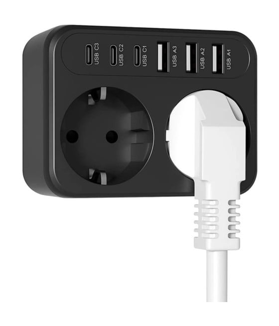 PRESA INTELLIGENTE 3500W 8IN1 2 PRESE 3 USB 3 USB-C Q-PX220