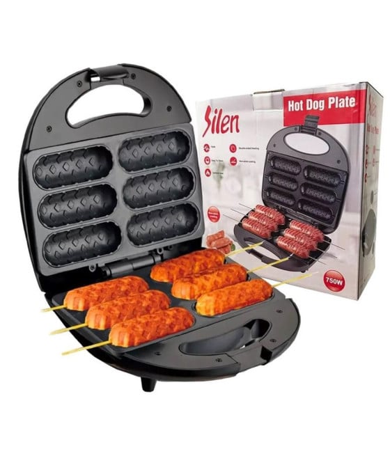 PIASTRA ELETTRICA ANTIADERENTE MULTIFUNZIONE 750W PER CORN DOG HOT DOG