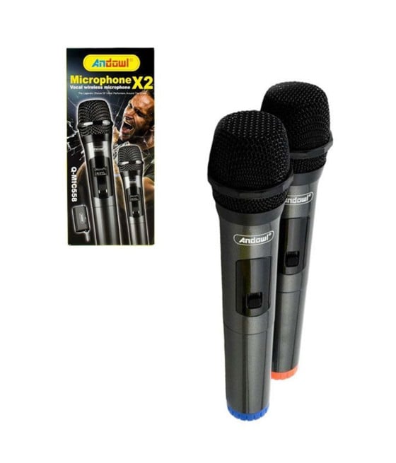 SET 2 MICROFONI WIRELESS PER REGISTRAZIONE TRASMISSIONE DIRETTA Q-MIC558