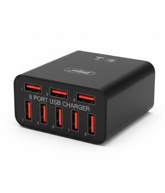 CARICABATTERIE ADATTATORE DA RETE CON 8 PORTE USB QC QUALCOMM 3.0 X82