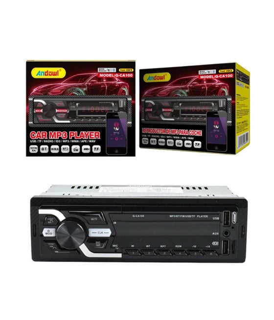 SISTEMA AUDIO LETTORE MP3 PER AUTO 1DIN BLUETOOTH/USB/WIFI/GPS Q-CA100