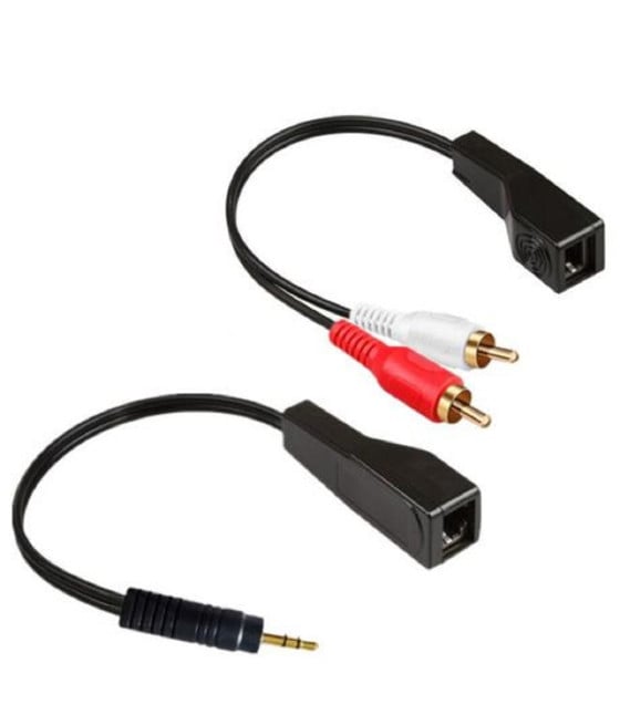 ADATTATORE CAVO ESTENSIONE AUDIO DA RJ45 A 2RCA / DC3,5 MM Q-RJ2