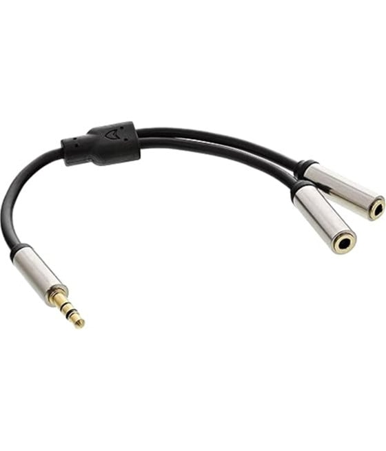 CAVO SPLITTER AUDIO DA 3,5MM JACK AUX MASCHIO A 2 FEMMINA UNO IN DUE Q-HD74