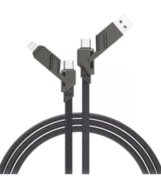 CAVO DATI RICARICA LIGHTNING USB TYPE-C Q-SJ886 4IN1 60W 100CM MULTIFUNZIONE