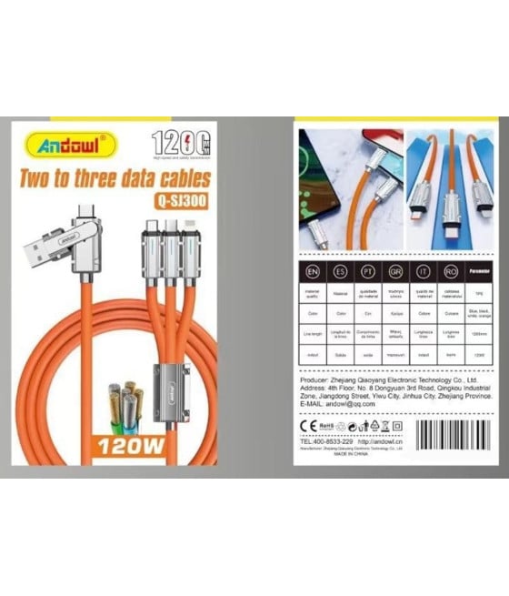 3BAO Cavo USB C a icro USB da 1 , nylon intrecciato, caricatore