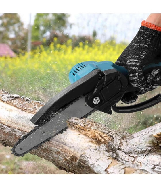 MINI MOTOSEGA ELETTRICA 6" 2 BATTERIA DA 48 V POTATURA CON VALIGETTA