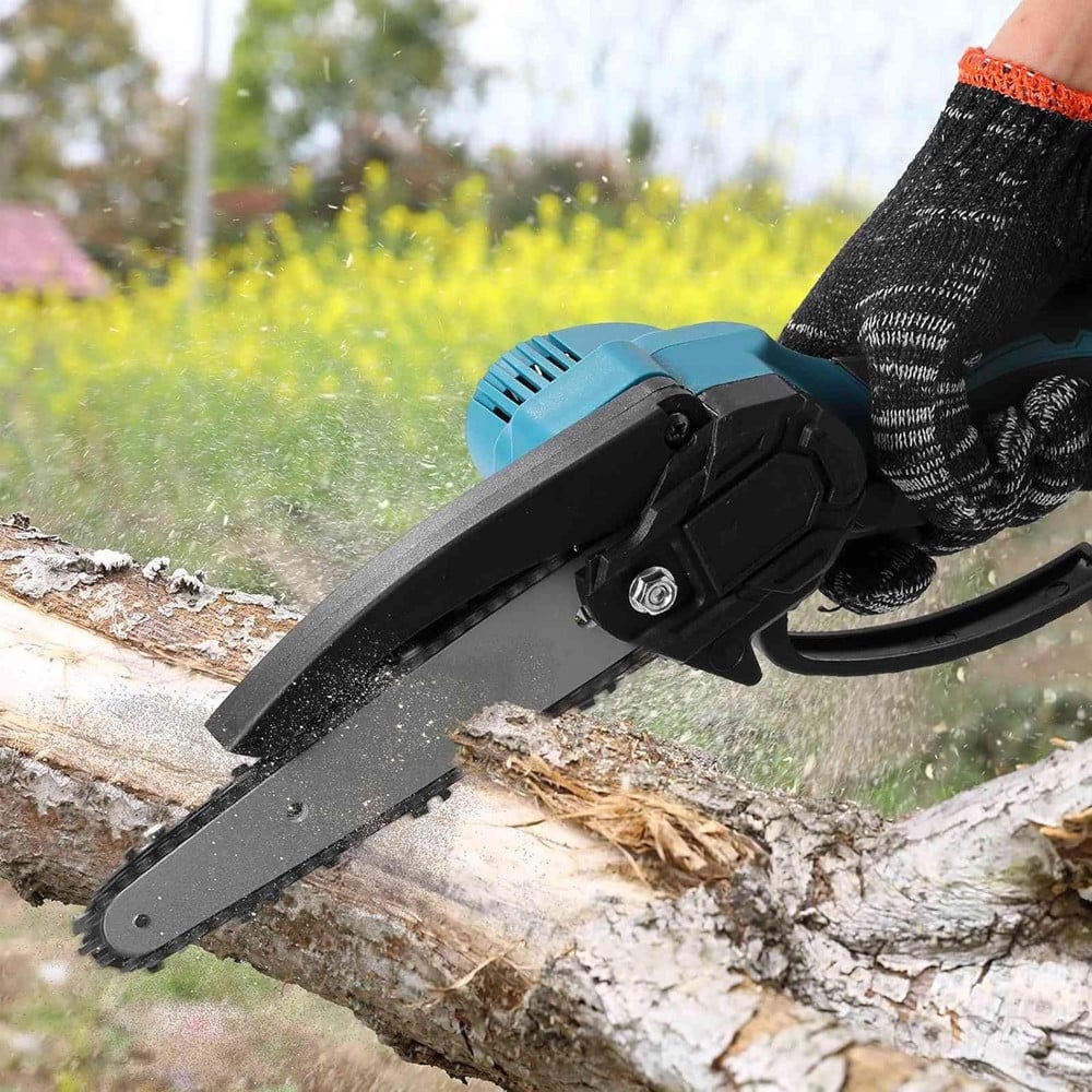 MINI MOTOSEGA ELETTRICA 6" 2 BATTERIA DA 48 V POTATURA CON VALIGETTA