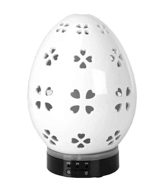 DIFFUSORE ESSENZA CERAMICA 150ML 12W 3LED 7 COLORI LED 6 CROMOTERAPIA