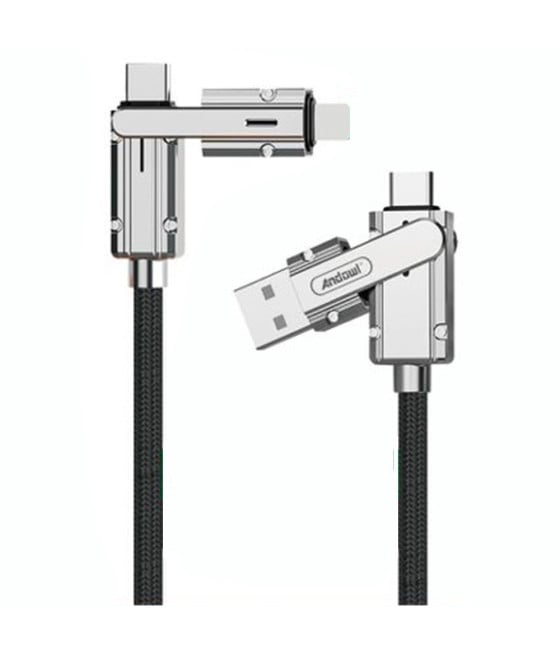 CAVO RICARICA RAPIDA TRASFERIMENTO DATI 1MT 100W 4IN1 Q-SJ536