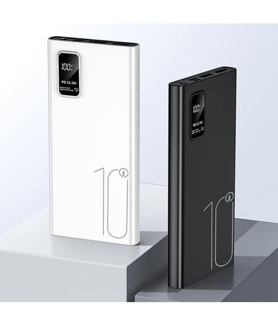 POWER BANK 10000MAH RICARICA VELOCE USB TYPE-C MICRO USB TORCIA Q-CD220 PD22.5W
