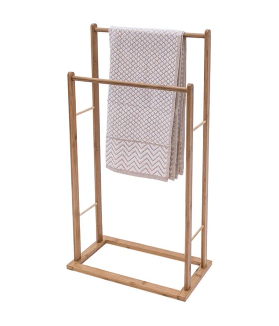 PORTASCIUGAMANI TERRA BAMBOO 2 POSTI ACCAPPATOI TELI BAGNO SALVASPAZIO