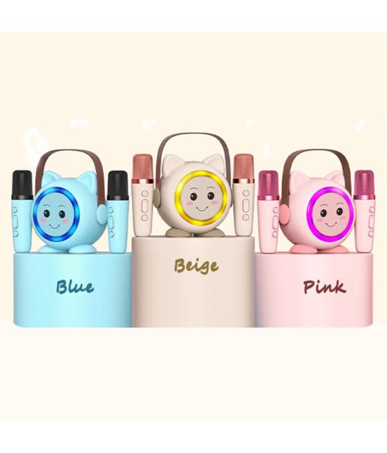 MINI CASSA BLUETOOTH PORTATILE 2 MICROFONI WIRELESS BAMBINI RAGAZZE