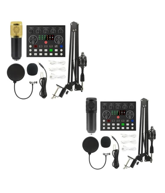 SET PROFESSIONALE CON MICROFONO A CONDENSATORE SCHEDA AUDIO Q-SK8
