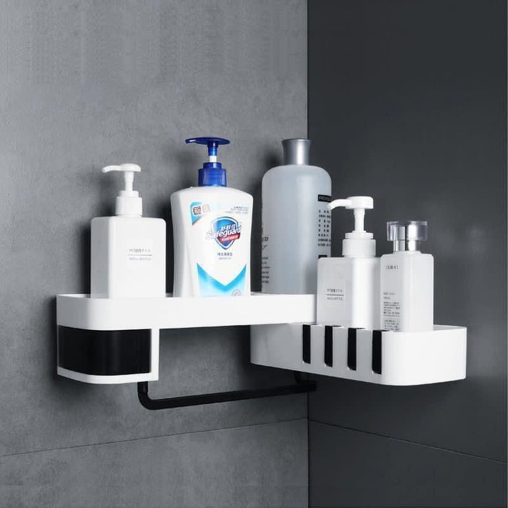 MENSOLA DA PARETE BAGNO SCAFFALE ROTANTE PORTAOGGETTI CUCINA DOCCIA