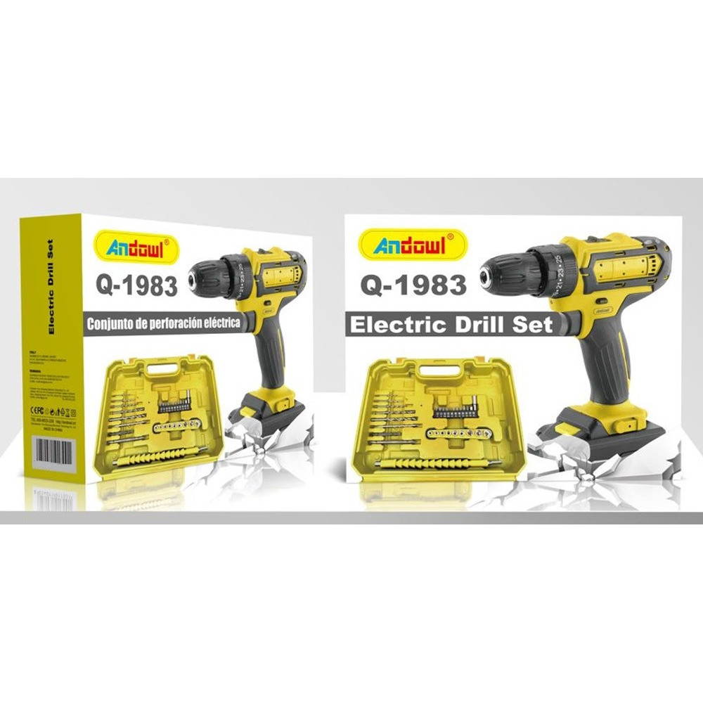 TRAPANO AVVITATORE CACCIAVITE A BATTERIA ELETTRICO CON VALIGETTA Q-1983
