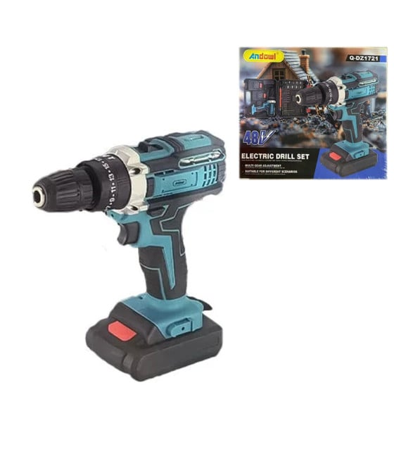 SET TRAPANO AVVITATORE ELETTRICO A BATTERIA 48V CON VALIGETTA Q-DZ1721