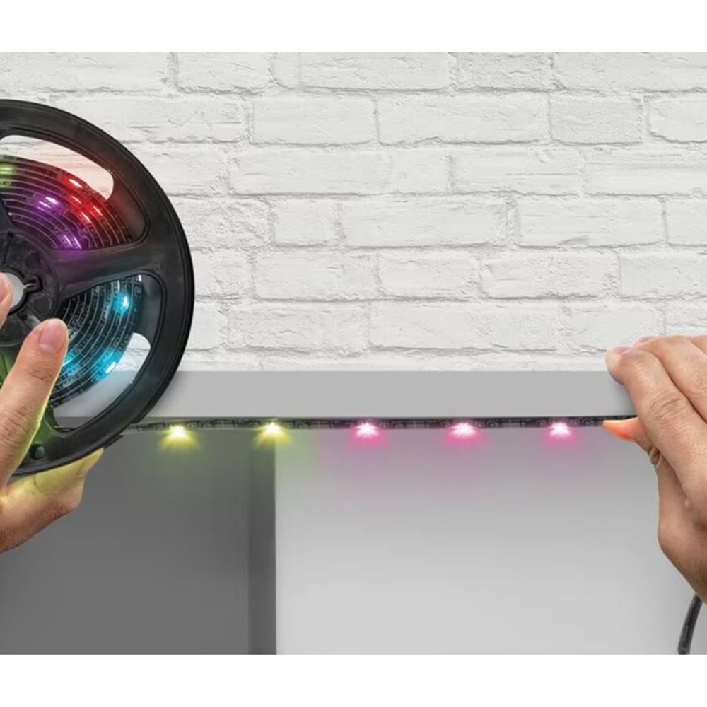 STRISCIA A LED RGB DA 5 MT CON PANNELLO SOLARE TELECOMANDO Q-ZD933