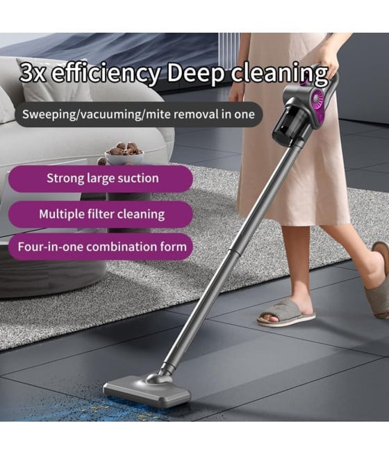 ASPIRAPOLVERE SCOPA ELETTRICA 4IN1 SENZA FILI CASA PAVIMENTI TAPPETI ACARI