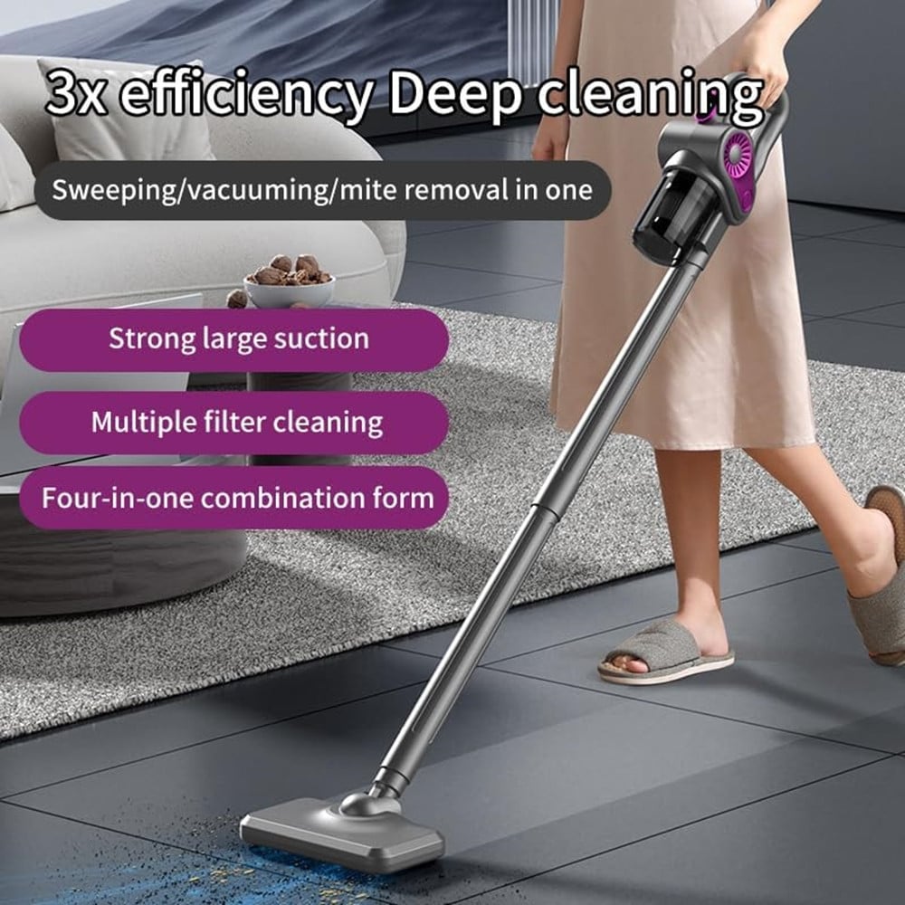 ASPIRAPOLVERE SCOPA ELETTRICA 4IN1 SENZA FILI CASA PAVIMENTI TAPPETI ACARI