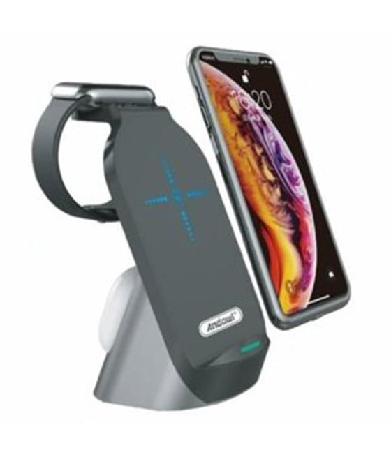 CARICABATTERIE SUPPORTO DI RICARICA RAPIDA WIRELESS 20W 3IN1 Q-WX600