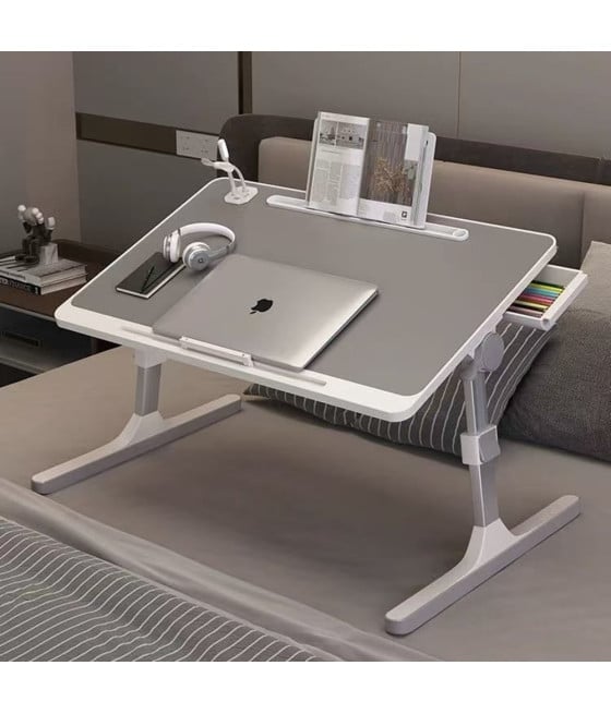 TAVOLINO DA LETTO REGOLABILE CON GAMBE PIEGHEVOLI PER COMPUTER PORTATILI